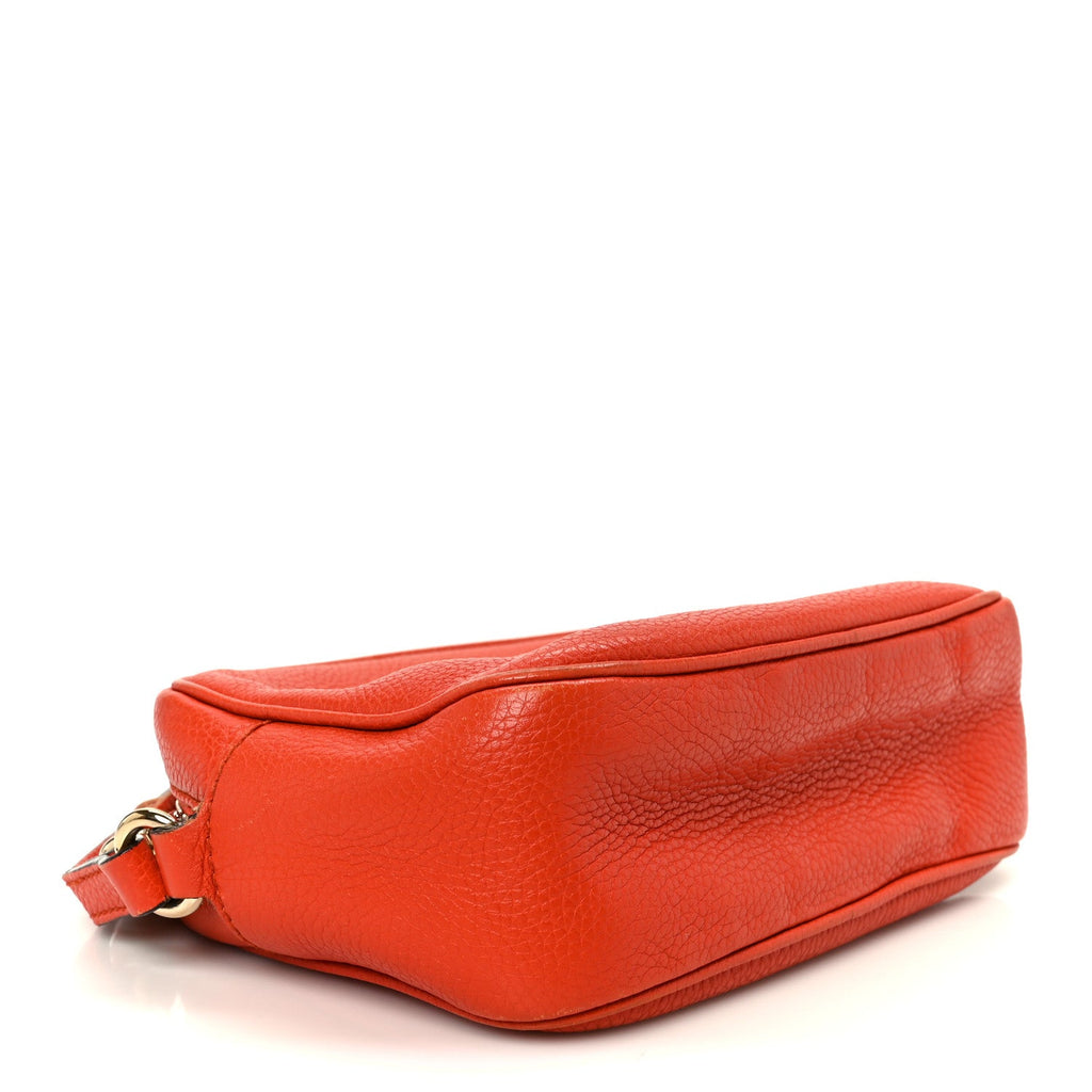Gucci Pebbled Calfskin Small Soho Disco Bag Sun Orange