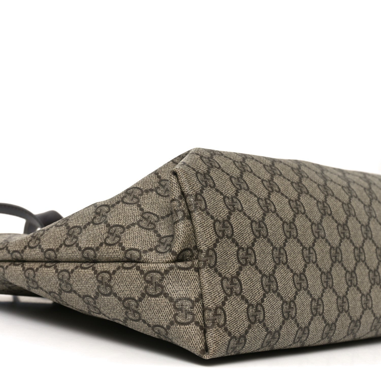 Gucci GG Supreme Monogram Medium Zippered Shopping Tote  Dark Brown