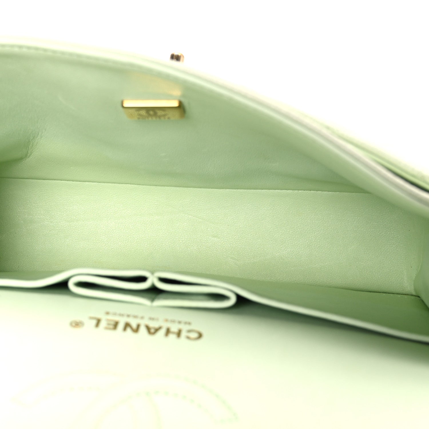 Chanel Caviar Quilted Small Double Flap Light Green