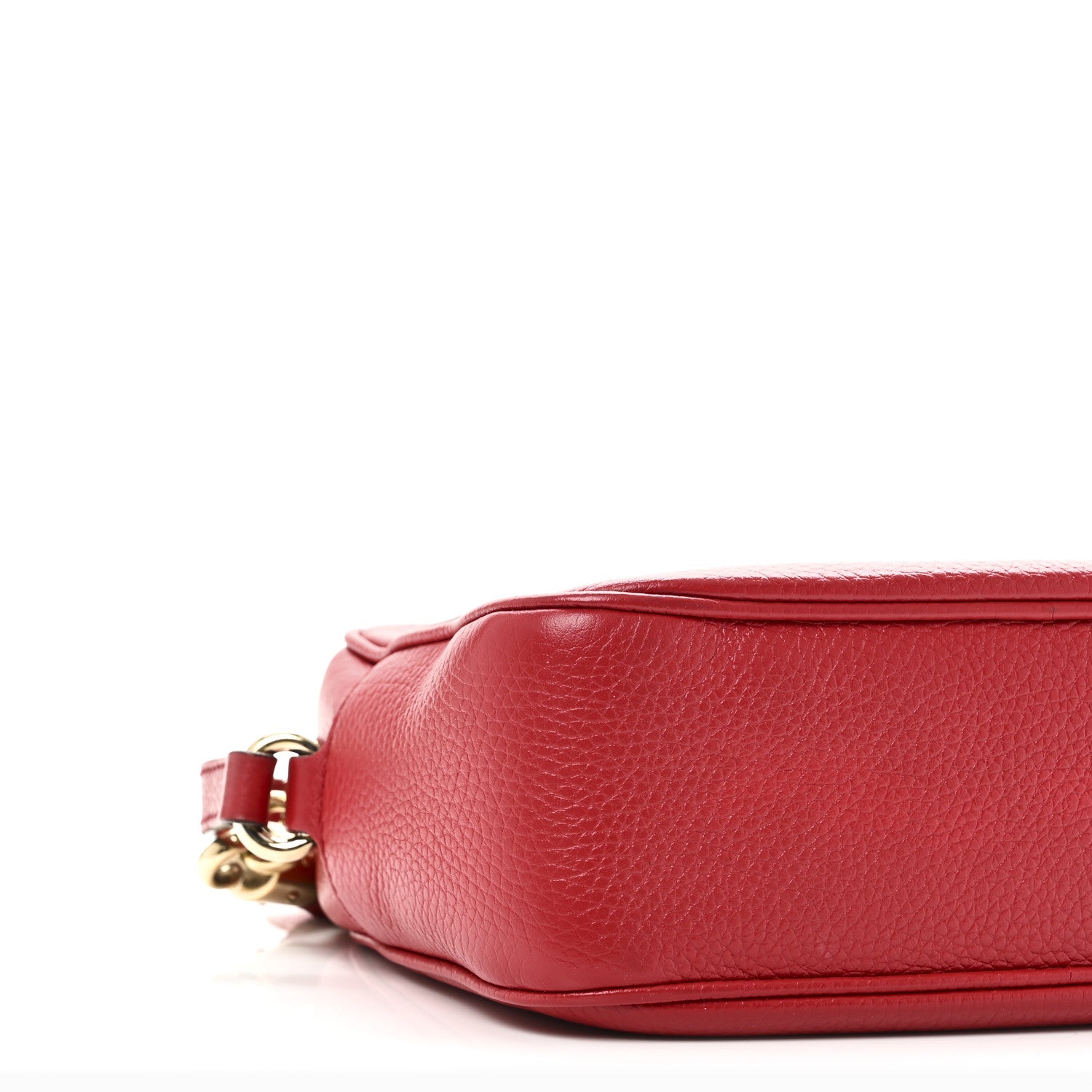 Gucci Pebbled Calfskin Small Soho Disco Bag Tabasco Red