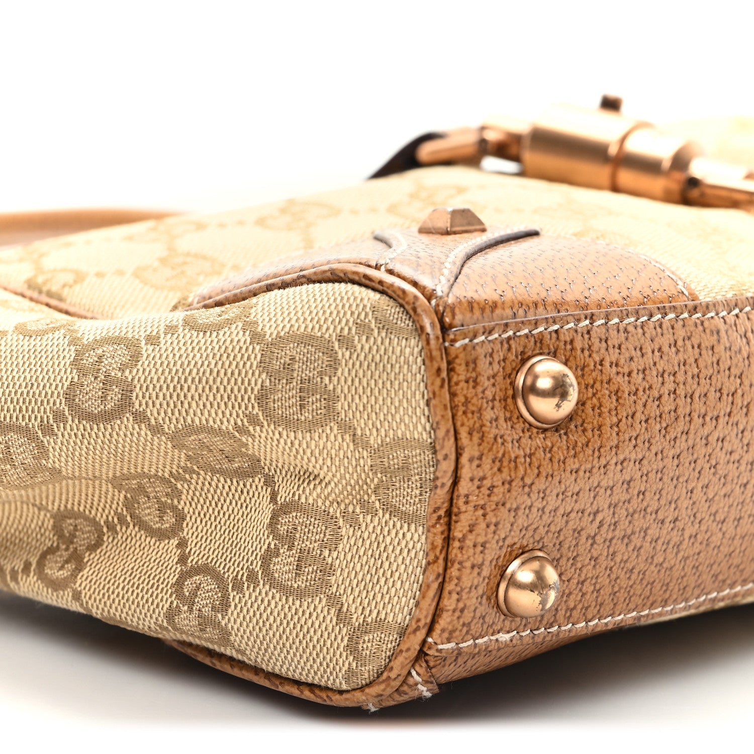 Gucci Monogram Calfskin Bardot Shoulder Bag