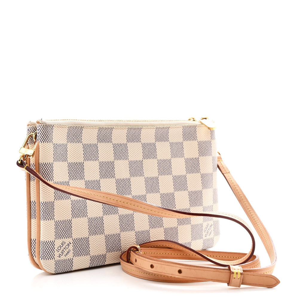 Louis Vuitton Damier Azur Double Zip Pochette