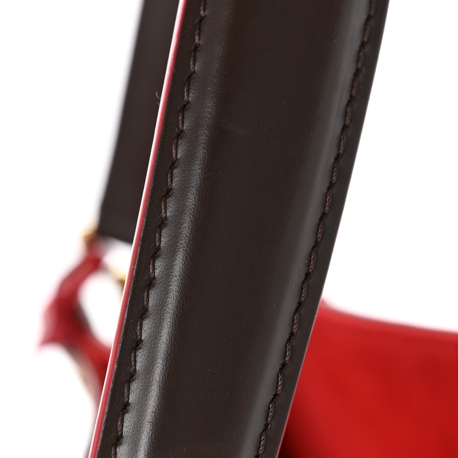 Louis Vuitton Damier Ebene Caissa Hobo Cherry