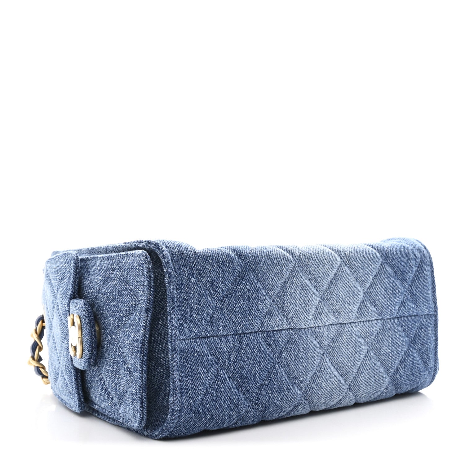 Chanel Washed Denim Quilted Mini Chanel 25 Handbag Blue
