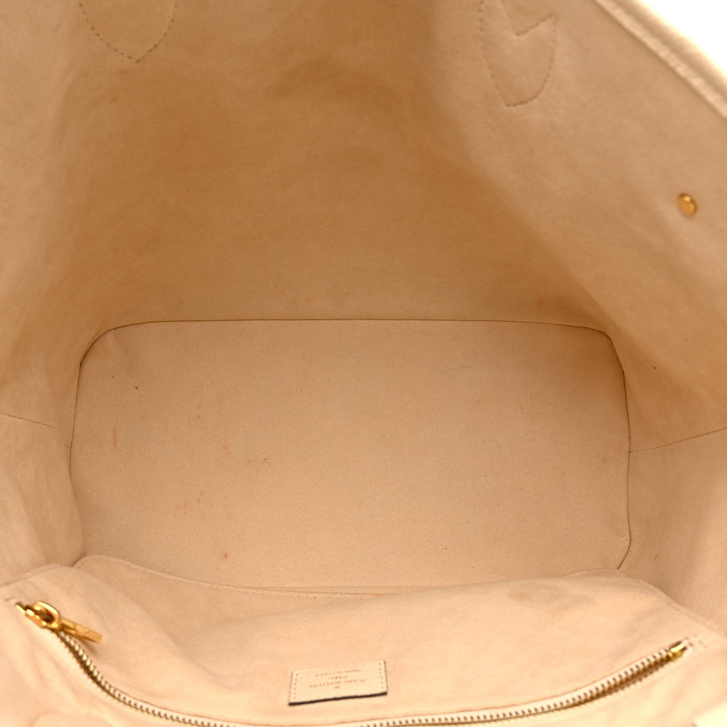 Louis Vuitton Empreinte Monogram Giant Neverfull MM Cream