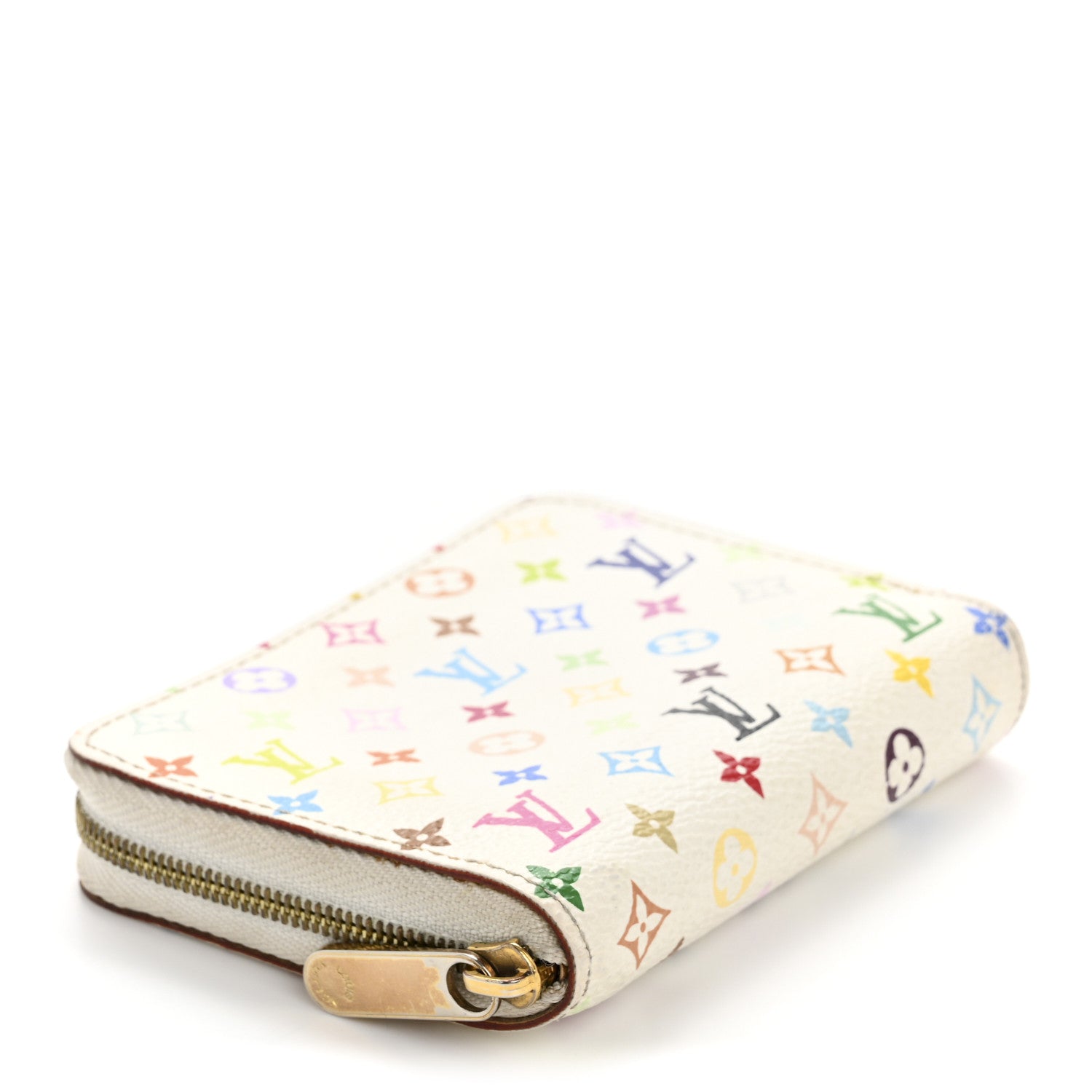 Louis Vuitton Monogram Multicolor Zippy Coin Purse Wallet White