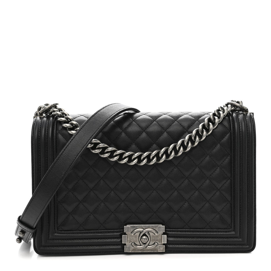 Chanel Caviar Quilted New Medium Boy Flap Black