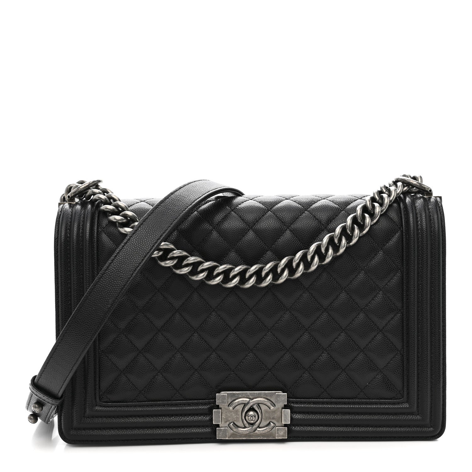 Chanel Caviar Quilted New Medium Boy Flap Black