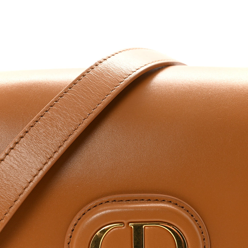 Christian Dior Box Calfskin Medium Bobby Flap Camel
