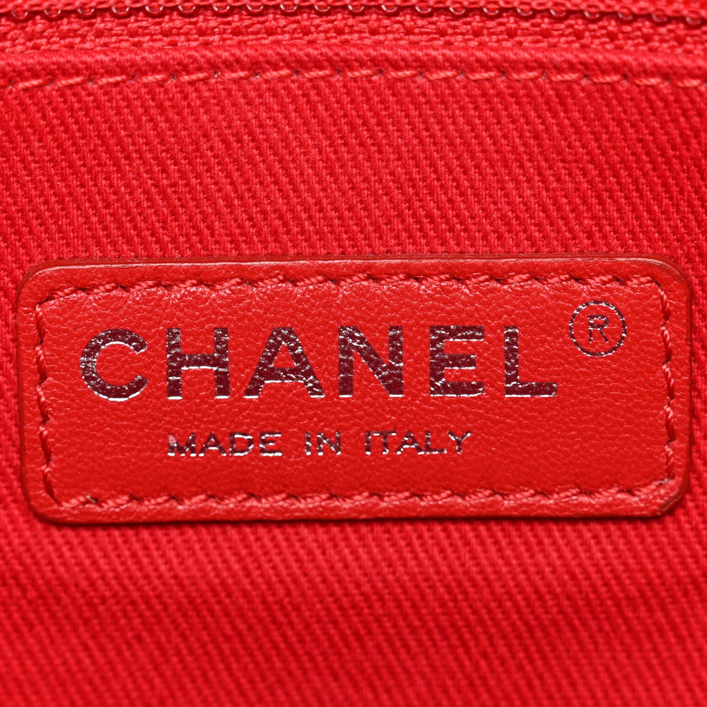 Chanel Suede Quilted Whipstitch Flap Red