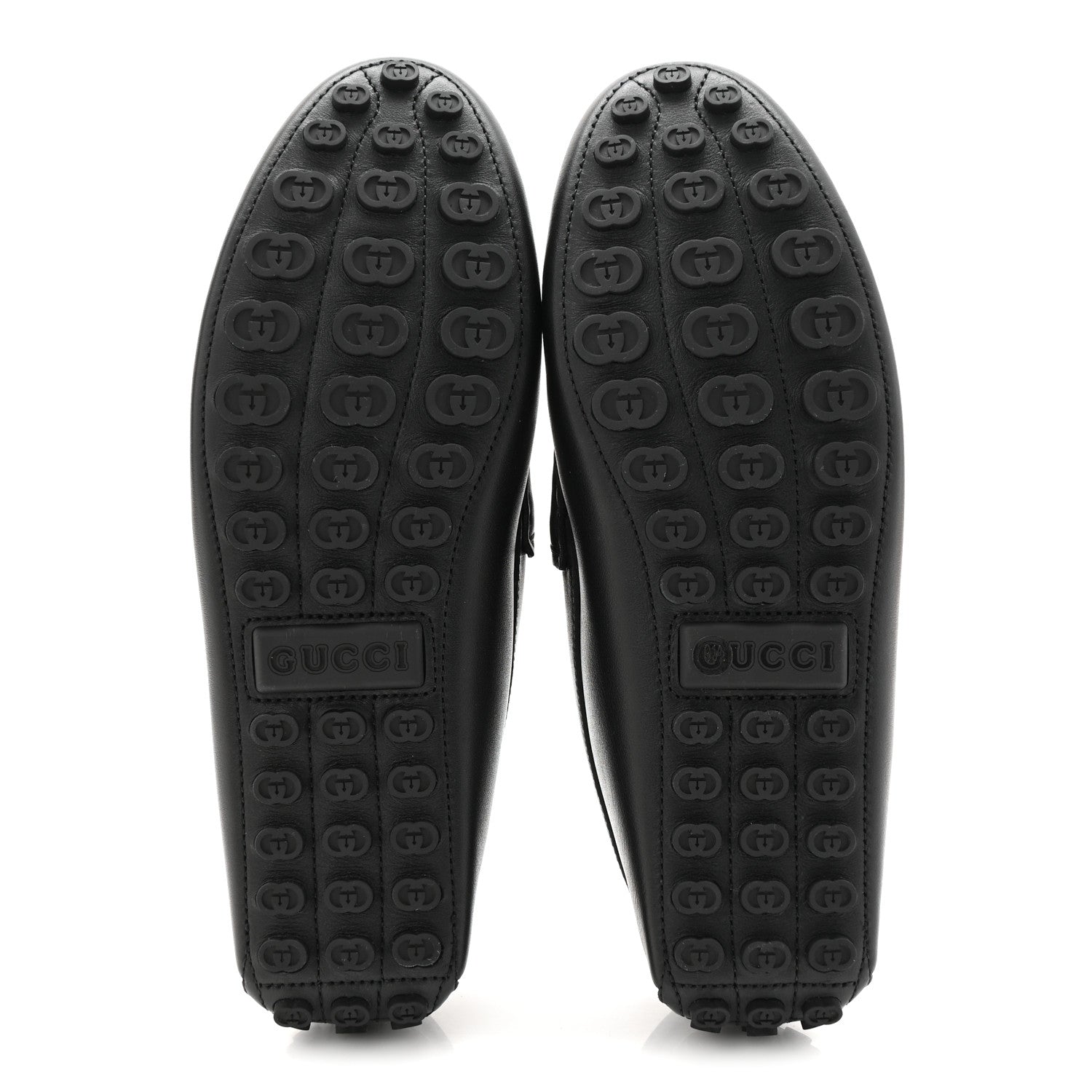 Gucci Soft Clove Calfskin Mens Horsebit Driver Loafers 9.5 Black