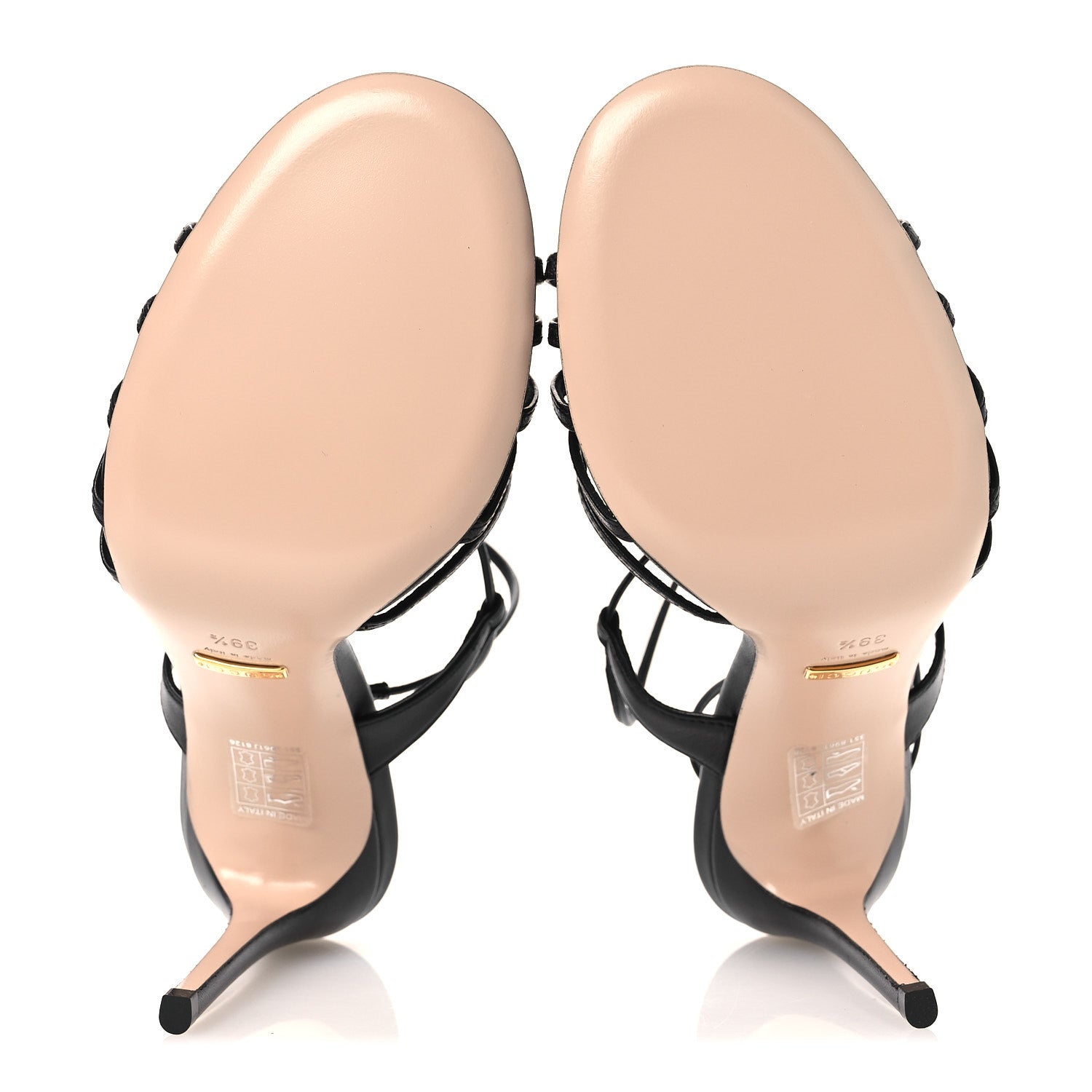 Gucci Malaga Kid Crystal Strappy Horsebit Sandals 39.5 Black