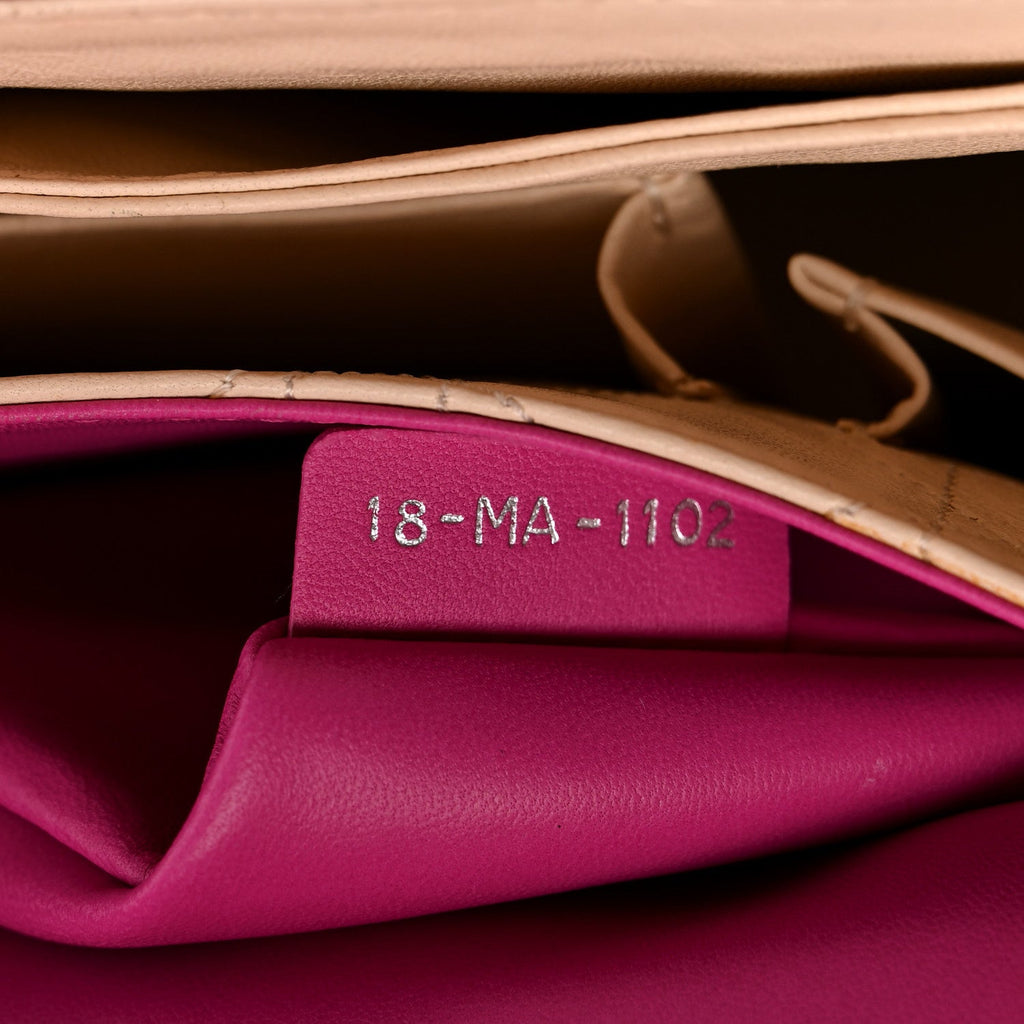 Christian Dior Lambskin Cannage Large Miss Dior Flap Sorbet