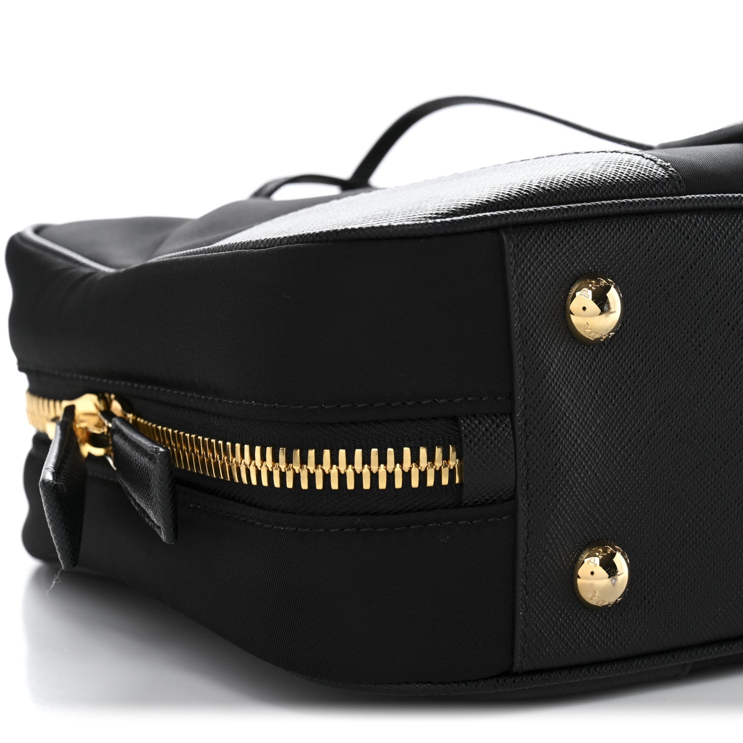Prada Re-Nylon Saffiano Medium Re-Edition 1978 Two Handle Bag Black