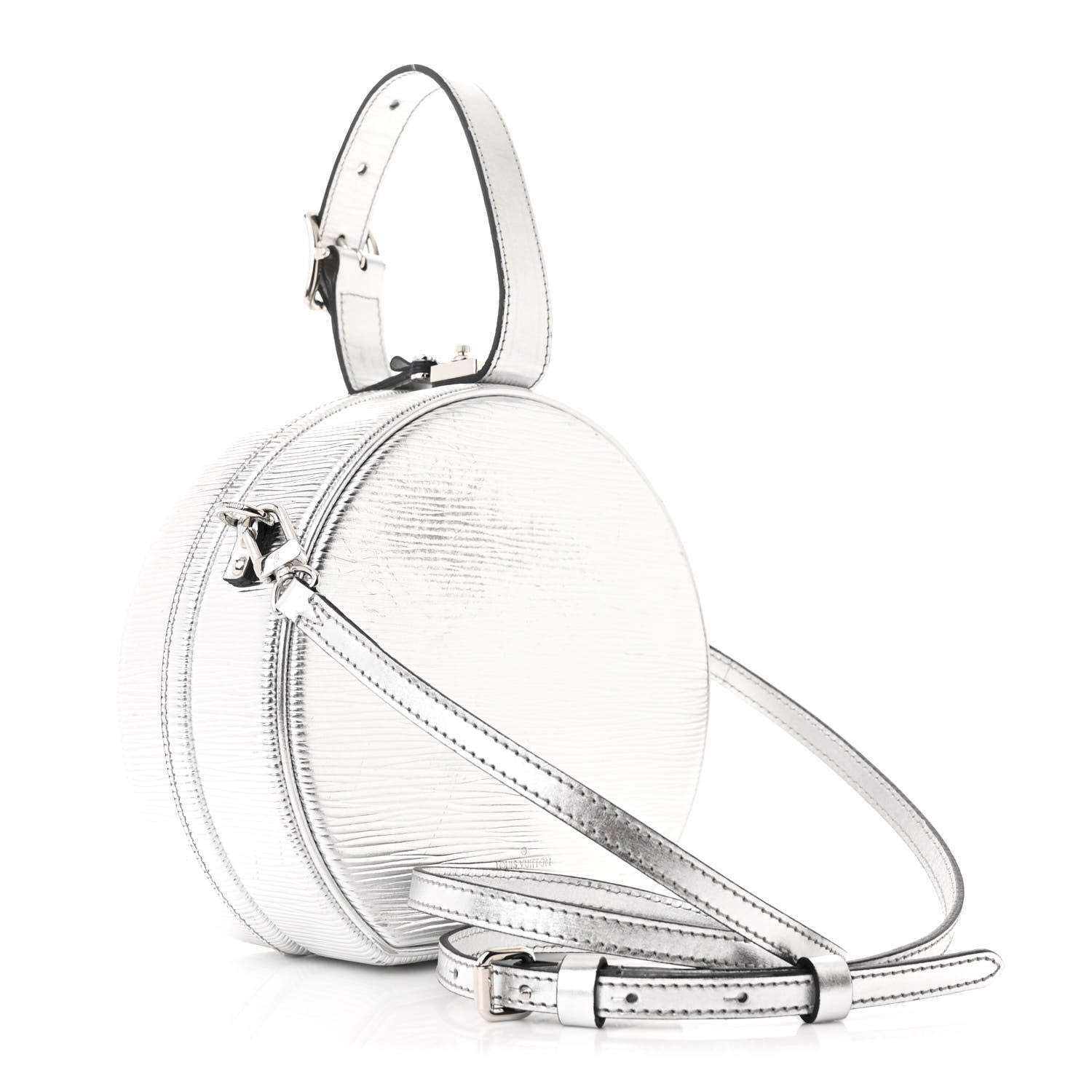 Louis Vuitton Metallic Epi Petite Boite Chapeau Silver