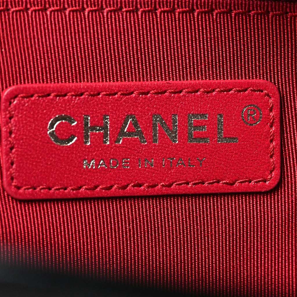 Chanel Aged Calfskin Quilted Medium Gabrielle Hobo Beige Black