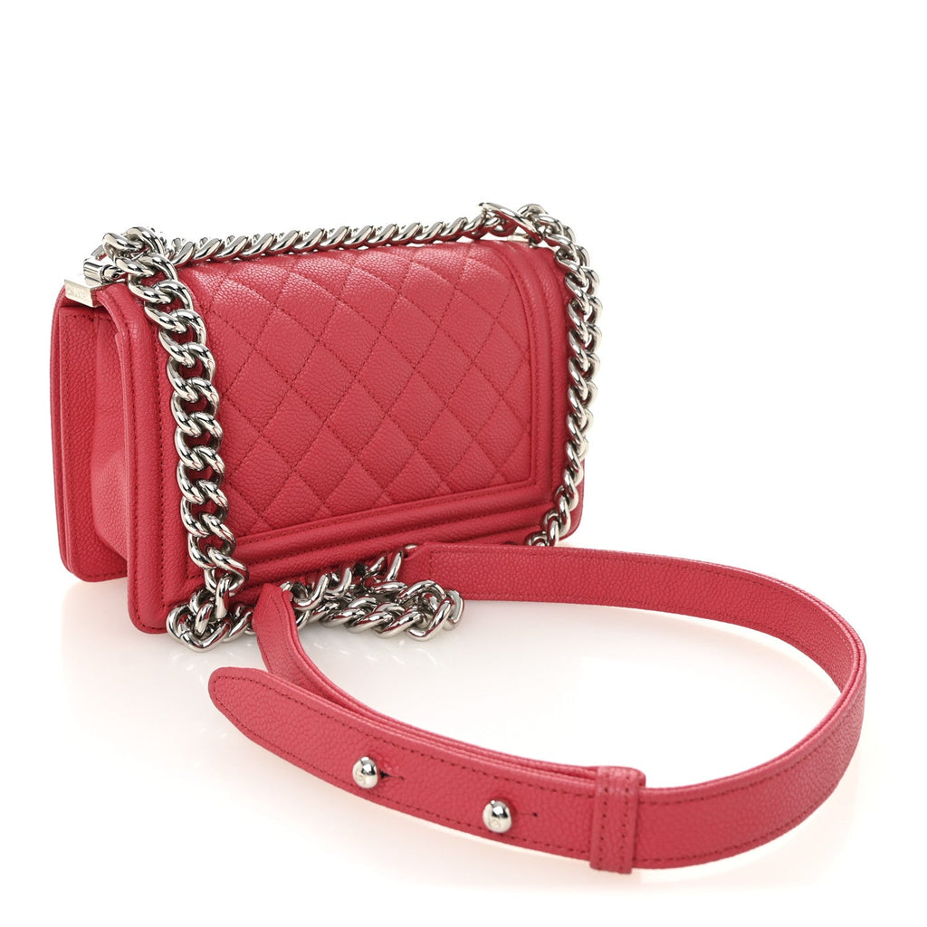 Chanel Caviar Quilted Small Boy Flap Red
