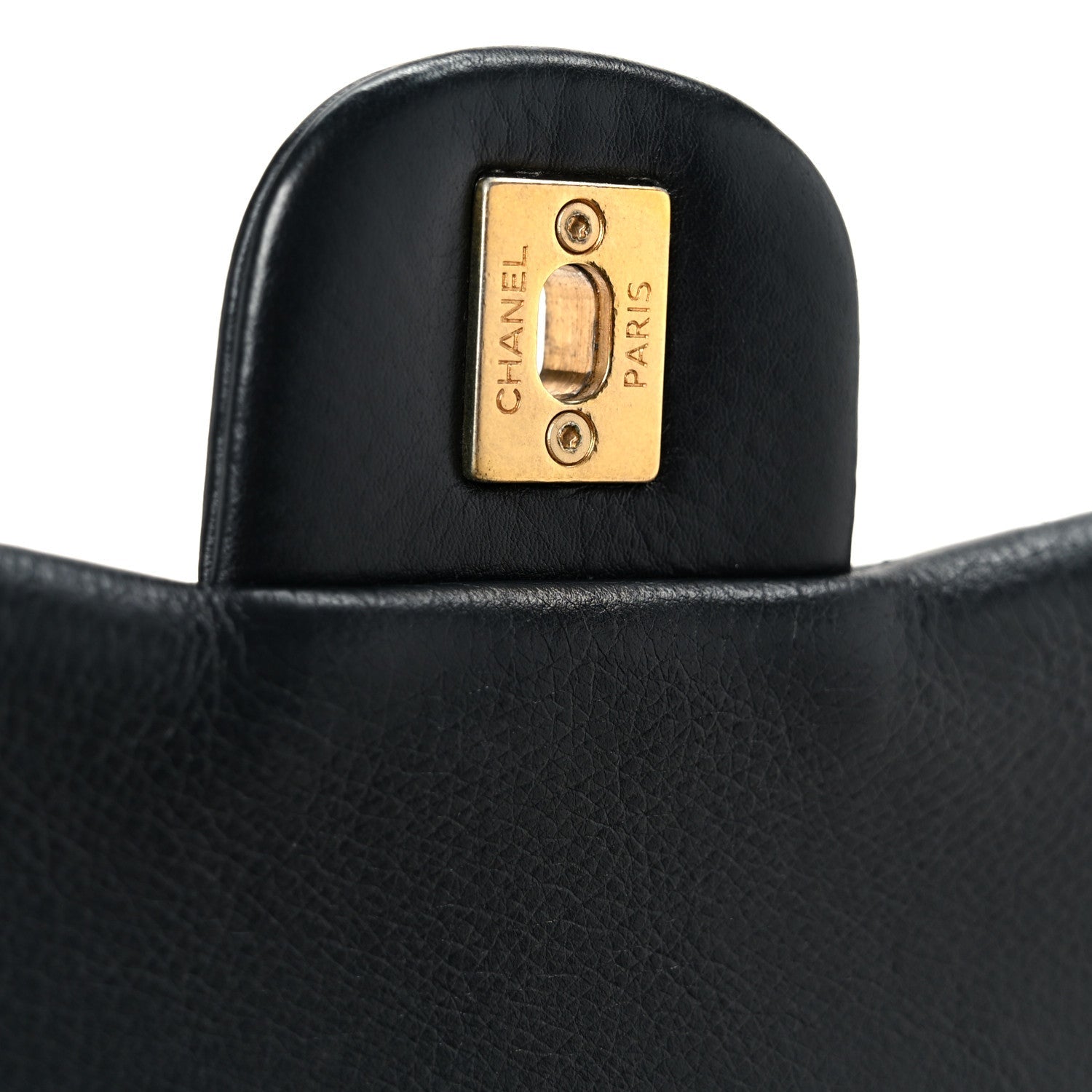 Chanel Calfskin Chevron Quilted Mini Rock The Corner Flap Black