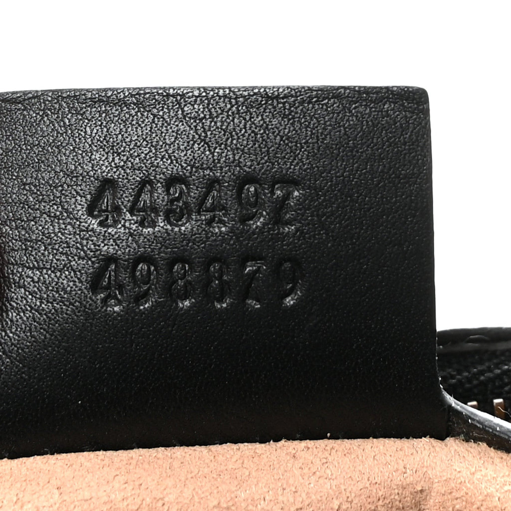 Gucci Calfskin Matelasse Small GG Marmont Shoulder Bag Black