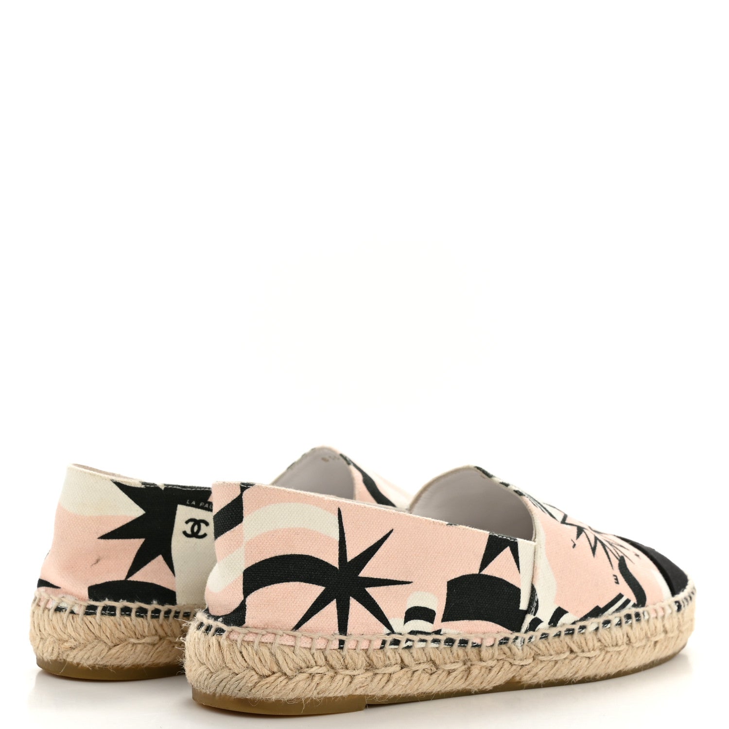 Fabric CC Espadrilles 39 Pink White Black