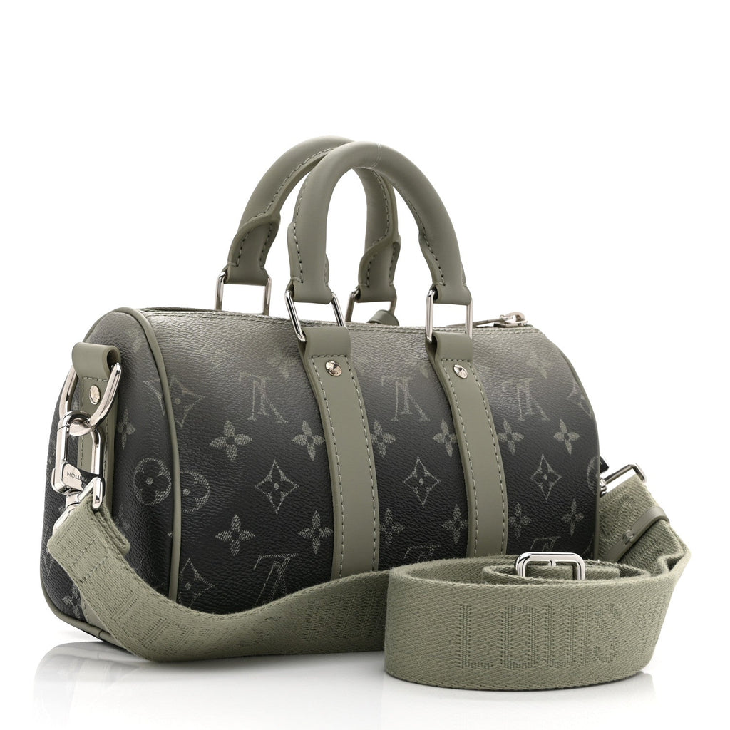 Louis Vuitton Monogram Gradient Keepall Bandouliere 25 Khaki