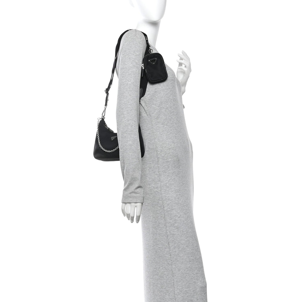 Prada Nylon Re-Edition 2005 Shoulder Bag Black
