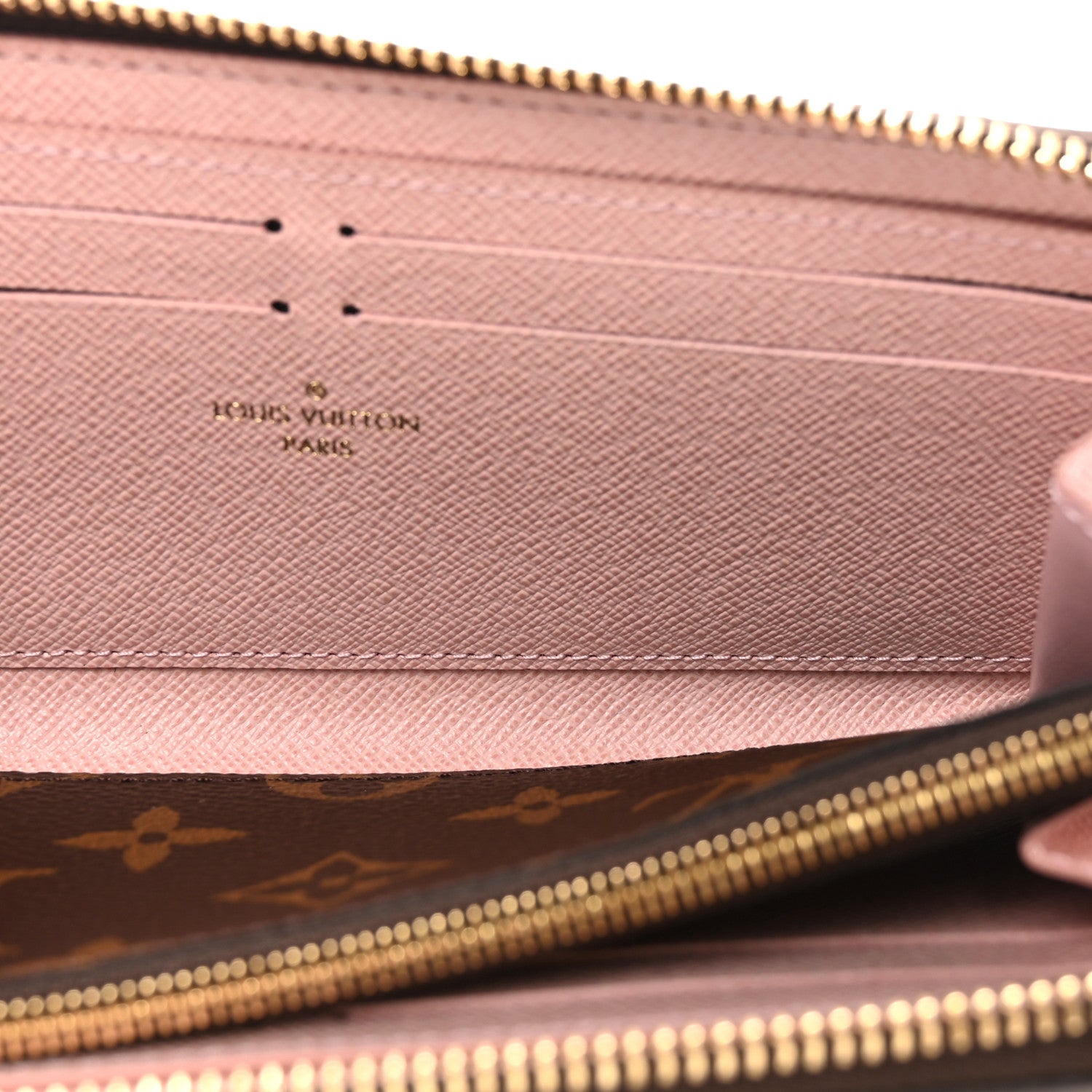 Louis Vuitton Monogram Clemence Wallet Rose Ballerine