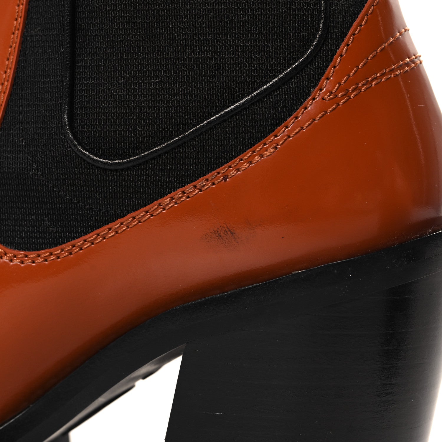Louis Vuitton Patent Monogram Limitless Ankle Boots 38 Cognac