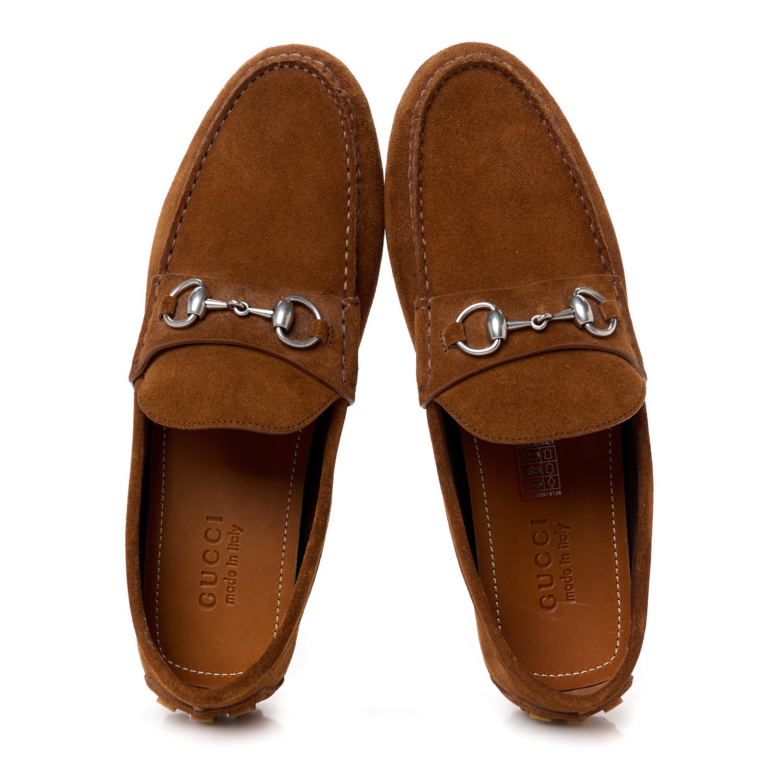 Gucci Suede Mens Horsebit Driver Loafers 9 Cuir