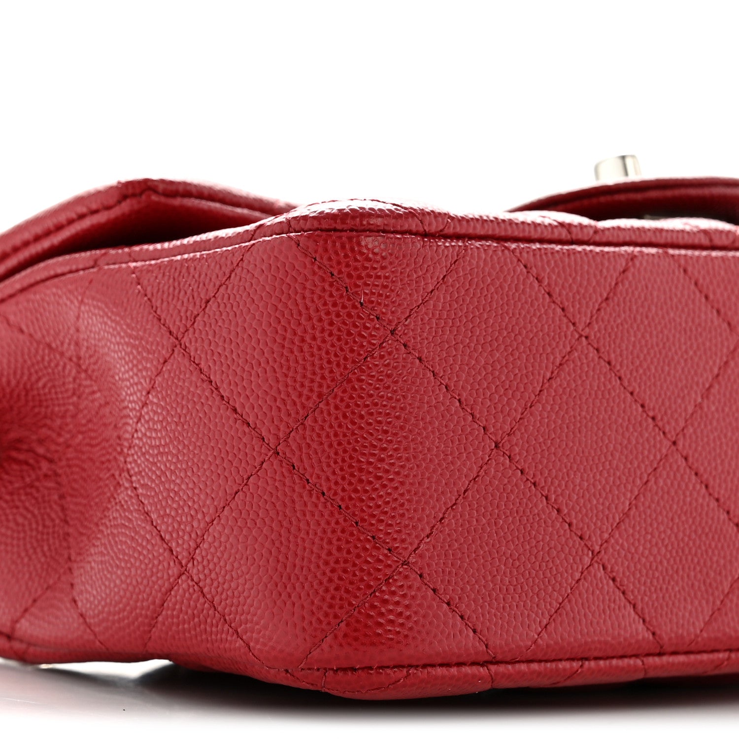Chanel Caviar Quilted Mini Rectangular Flap Dark Red