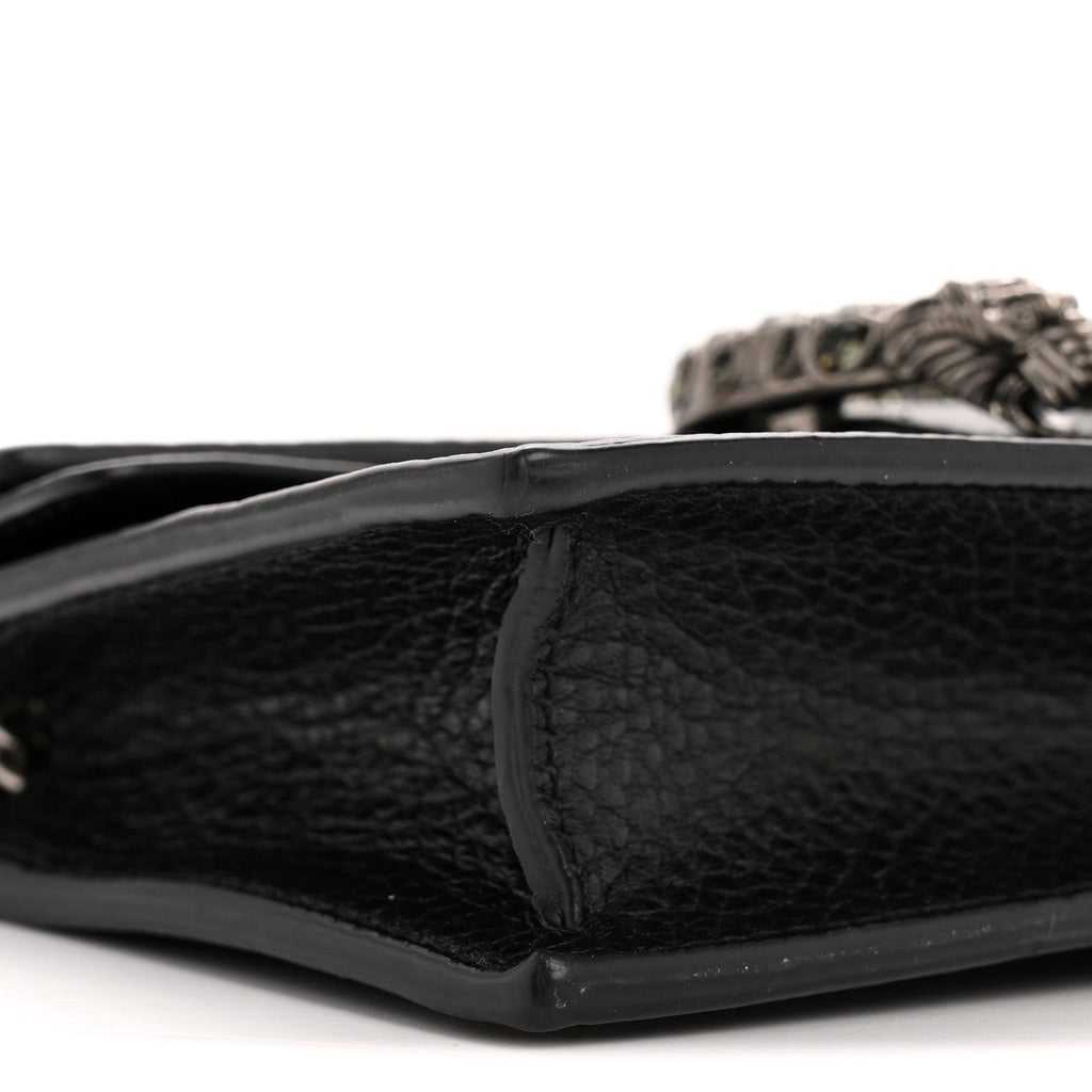 Gucci Calfskin Super Mini Dionysus Shoulder Bag Black