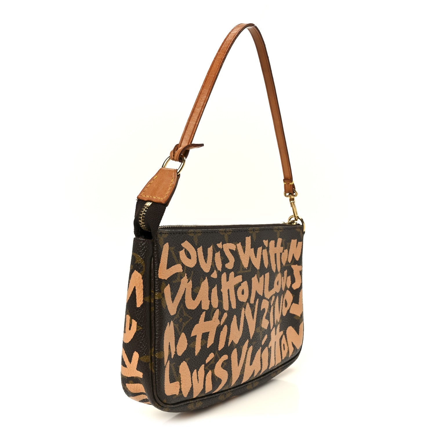 Louis Vuitton Monogram Graffiti Pochette Accessories Peach