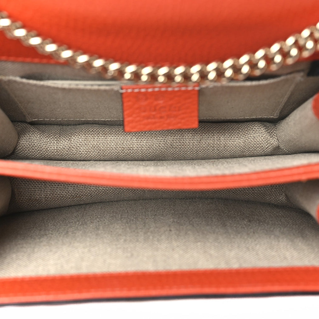 Gucci Dollar Calfskin Small Interlocking G Shoulder Bag Sun Orange