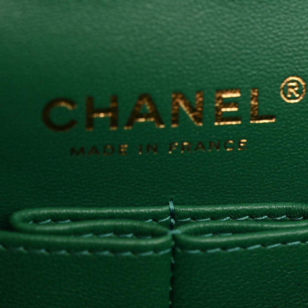 Chanel Caviar Quilted Small Double Flap Green