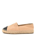 Lambskin CC Espadrilles 38 Beige Black
