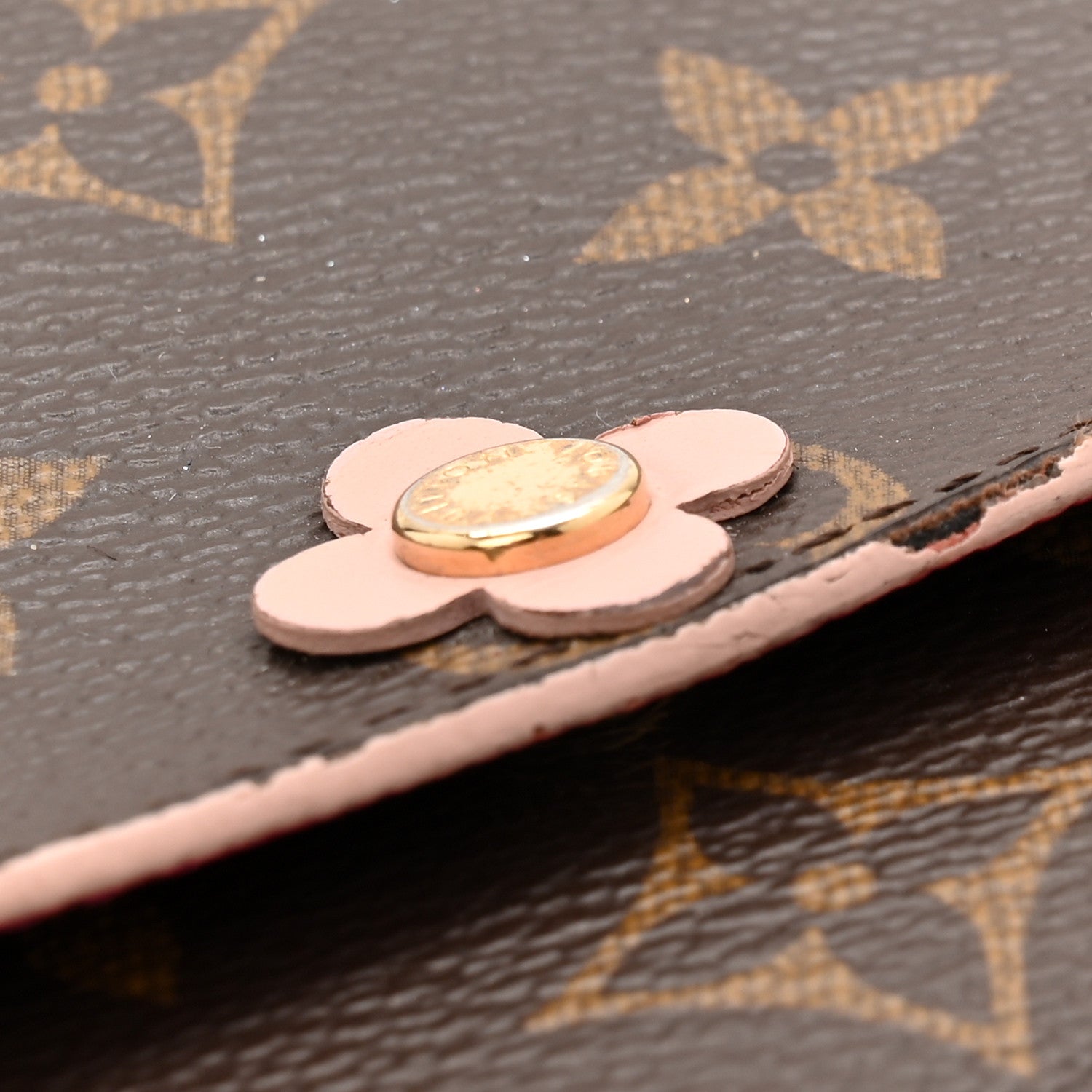 Louis Vuitton Monogram Bloom Flower Emilie Wallet Fuchsia