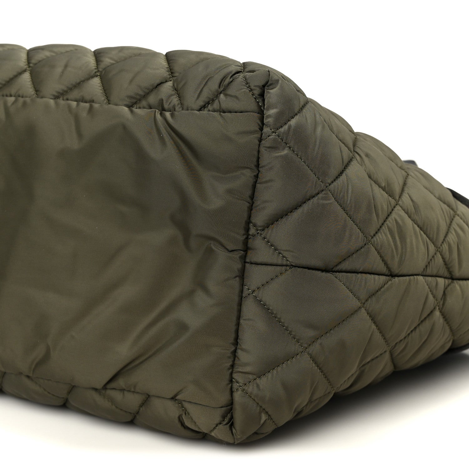 Chanel Nylon Quilted Small Coco Cocoon Tote Khaki