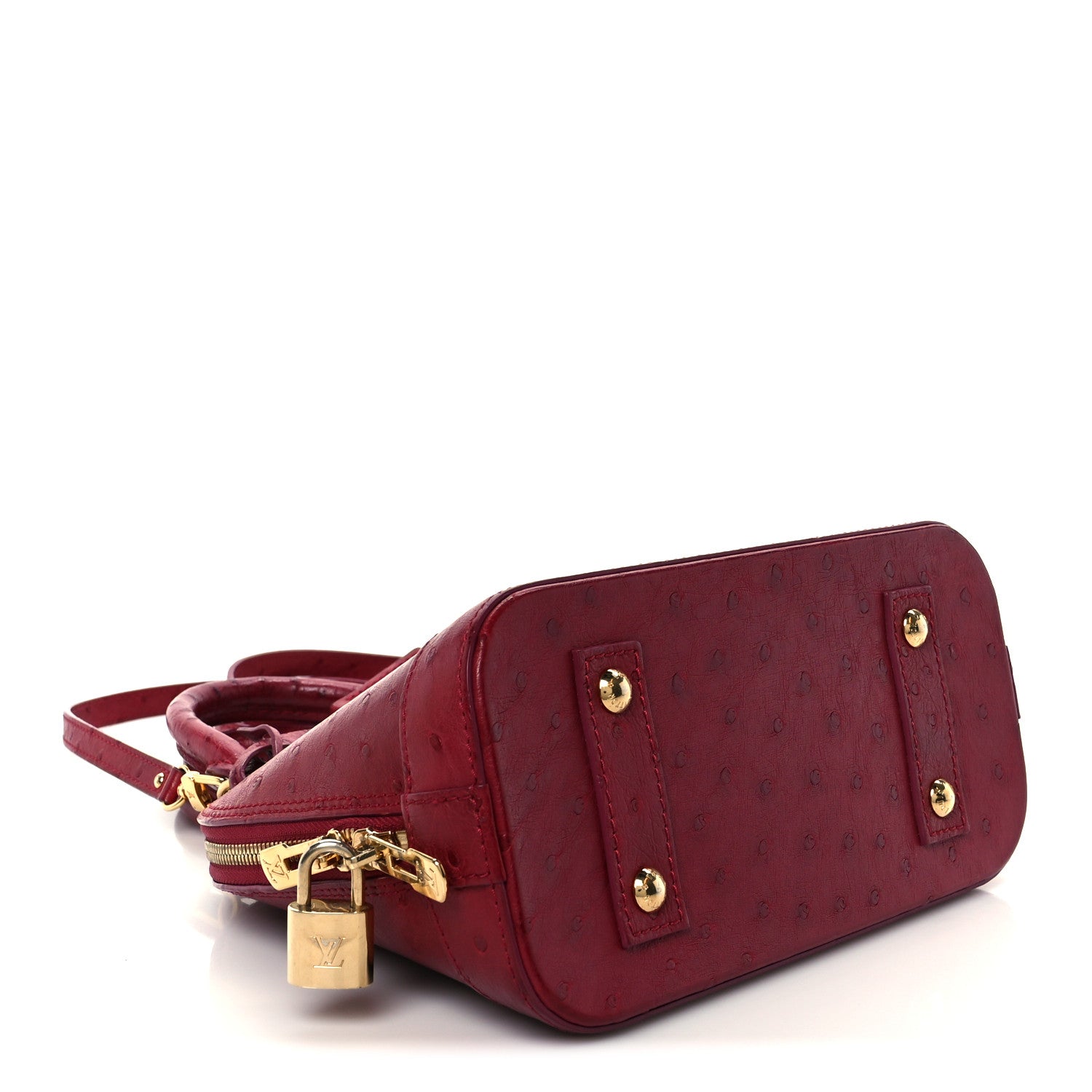 Louis Vuitton Ostrich Alma BB Red