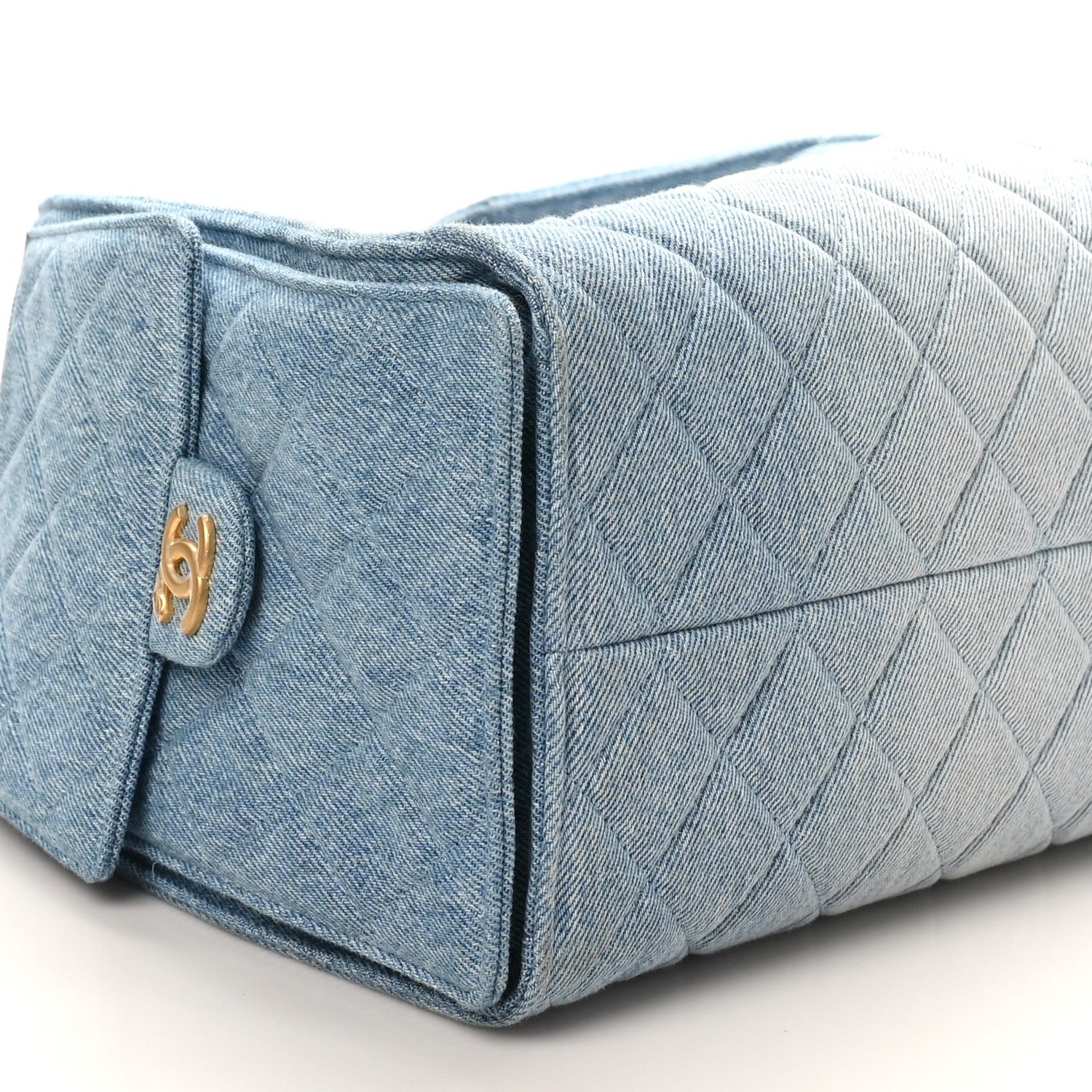Chanel Washed Denim Quilted Medium Chanel 25 Handbag Blue
