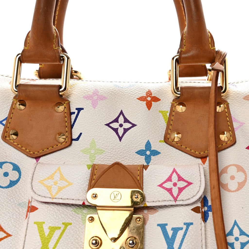 Louis Vuitton Monogram Multicolor Speedy 30 White