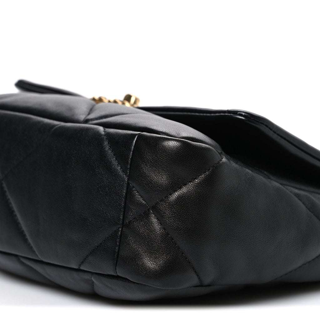Chanel Lambskin Quilted Medium Chanel 19 Flap Black