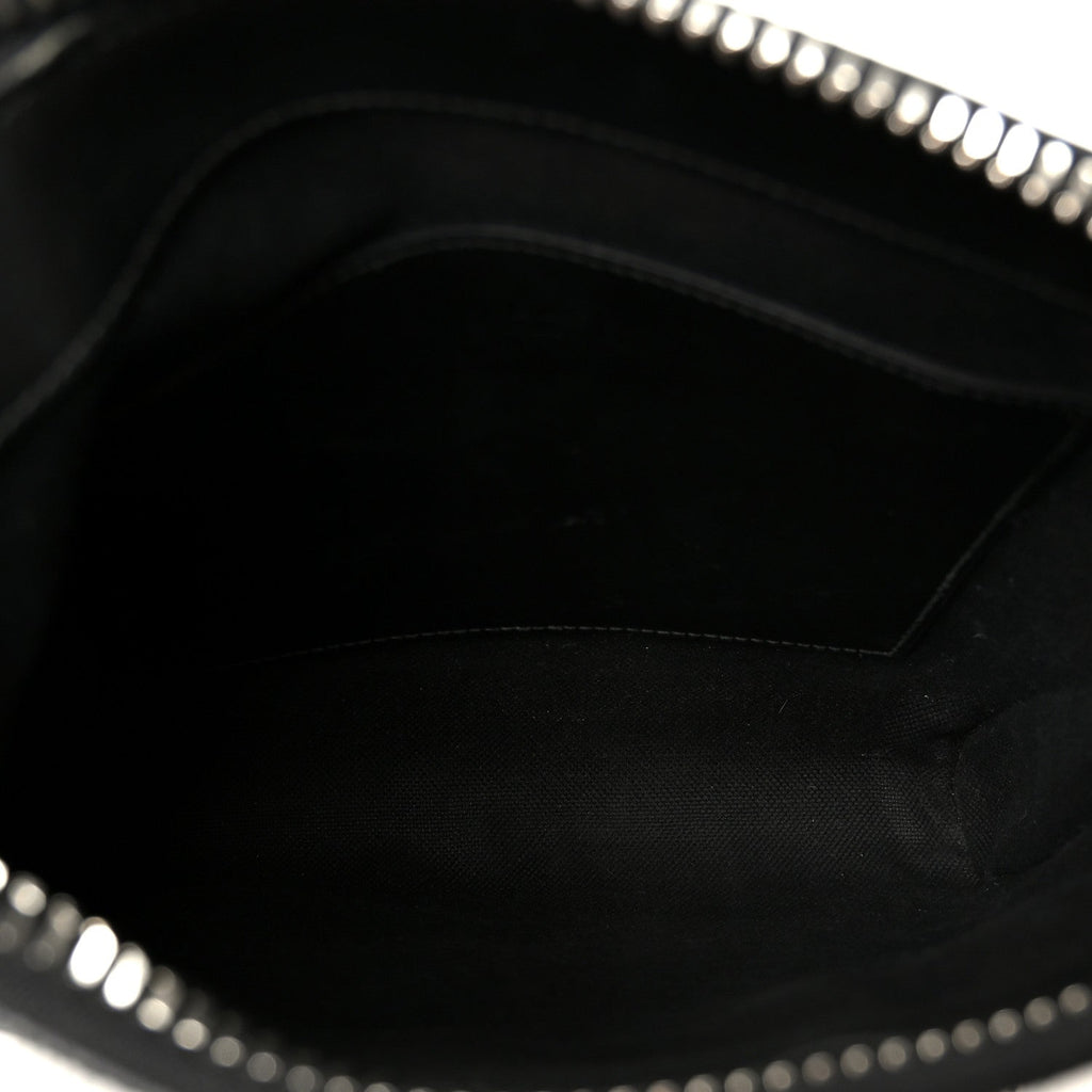 Gucci GG Supreme Monogram Web Small Flat Messenger Bag Black Grey