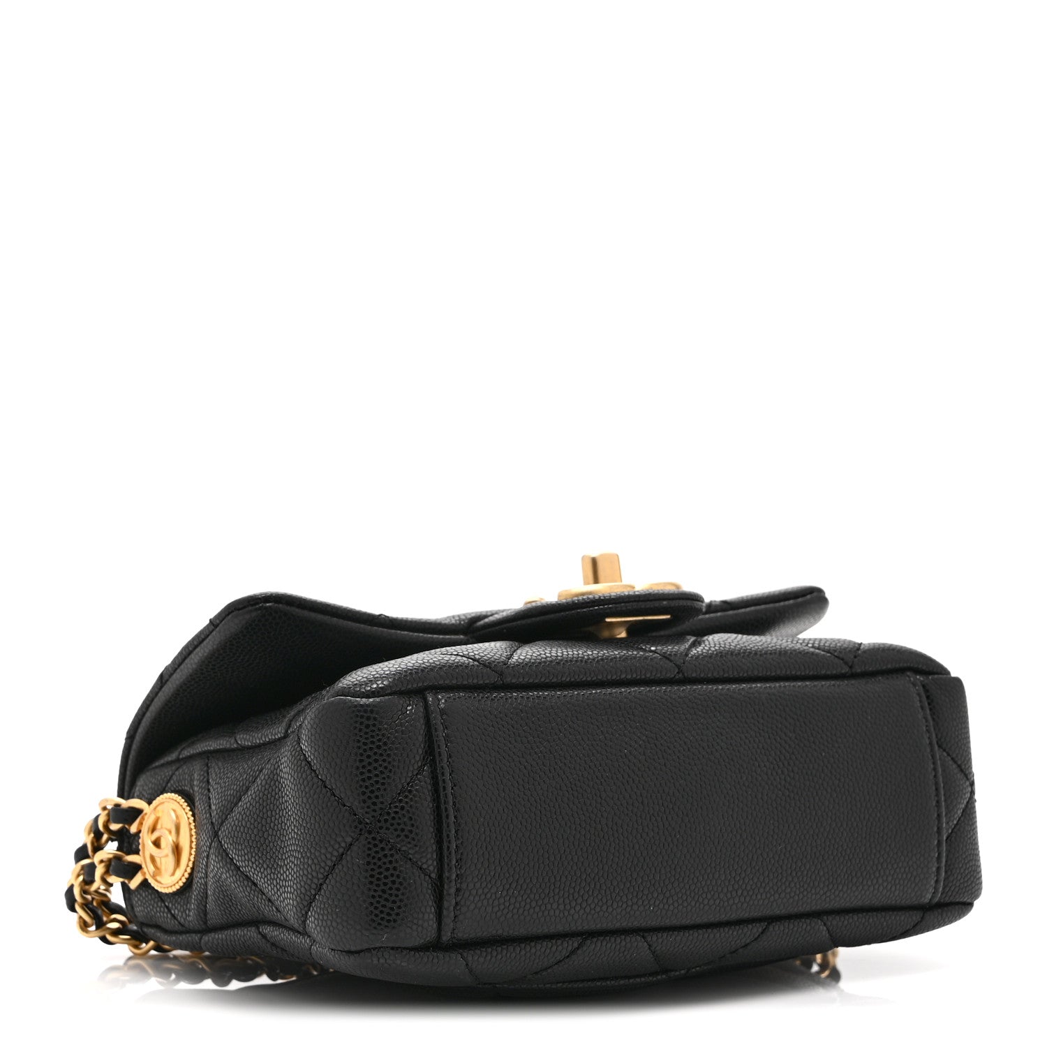 Chanel Caviar Quilted Mini Twist Your Buttons Flap Black
