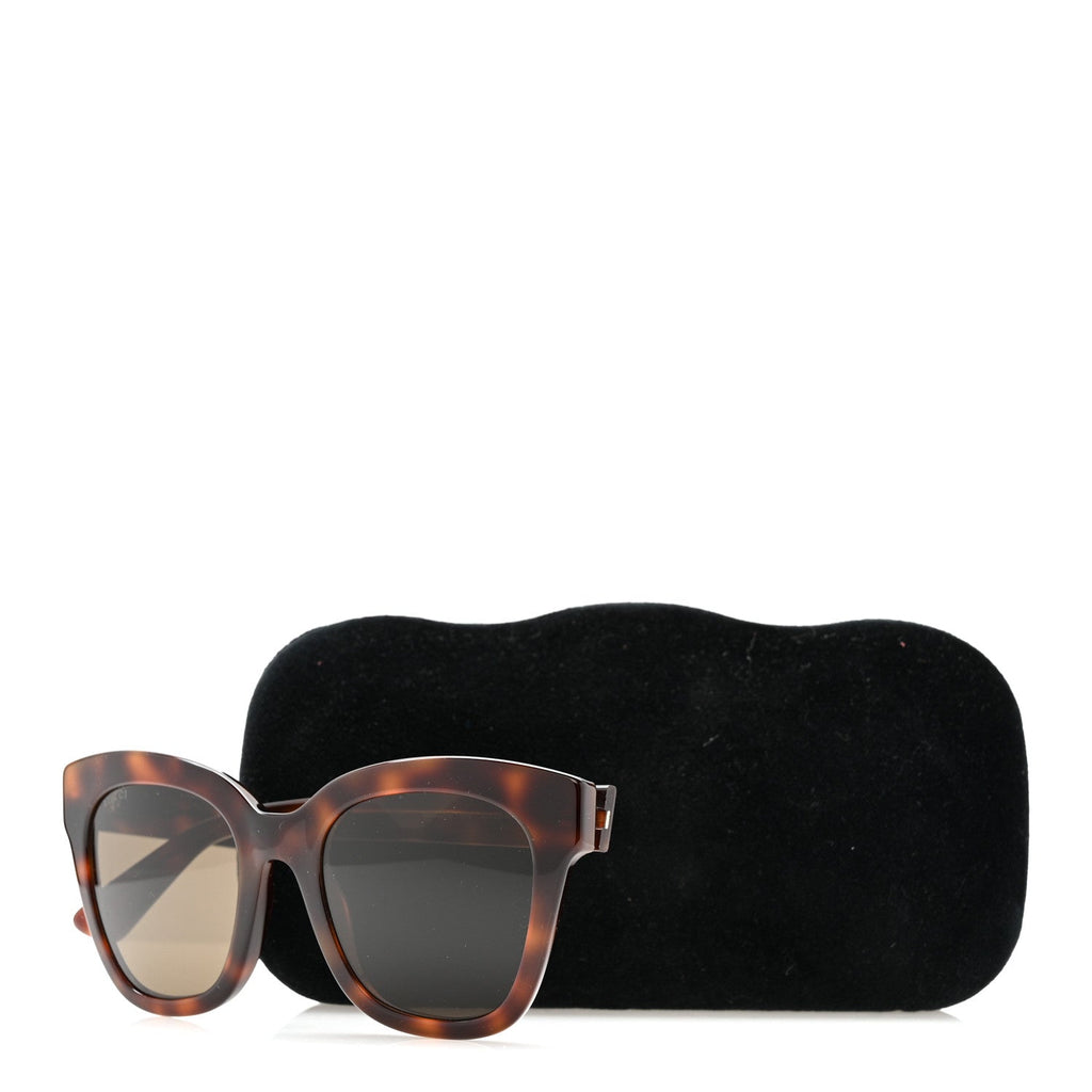Gucci Acetate Square Frame Sunglasses GG0029S Tortoise