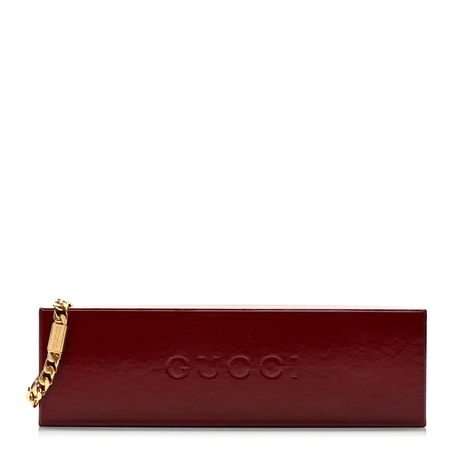 Gucci Metal Logo Curb Chain Bracelet Gold