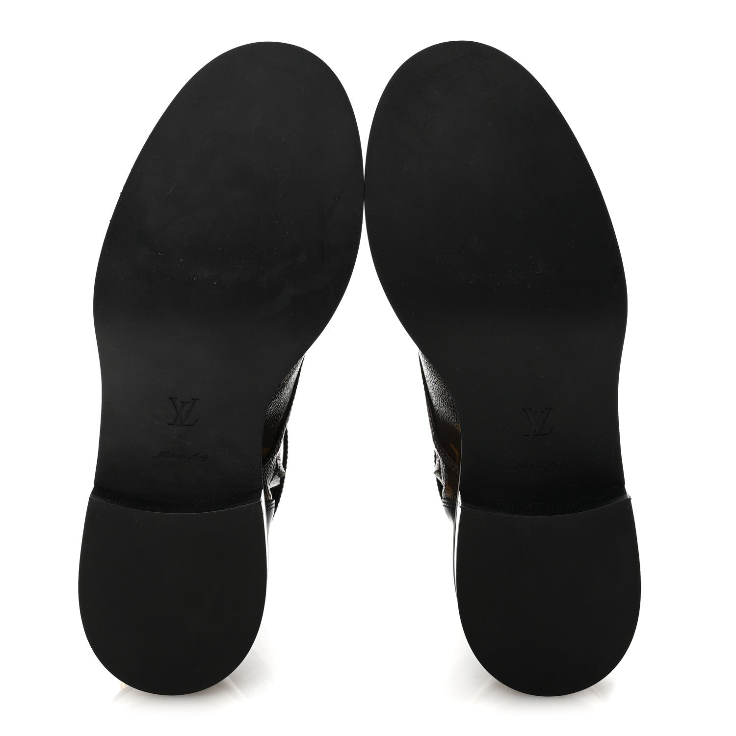 Louis Vuitton Calfskin Monogram Wonderland Flat Ranger Boots 37 Black