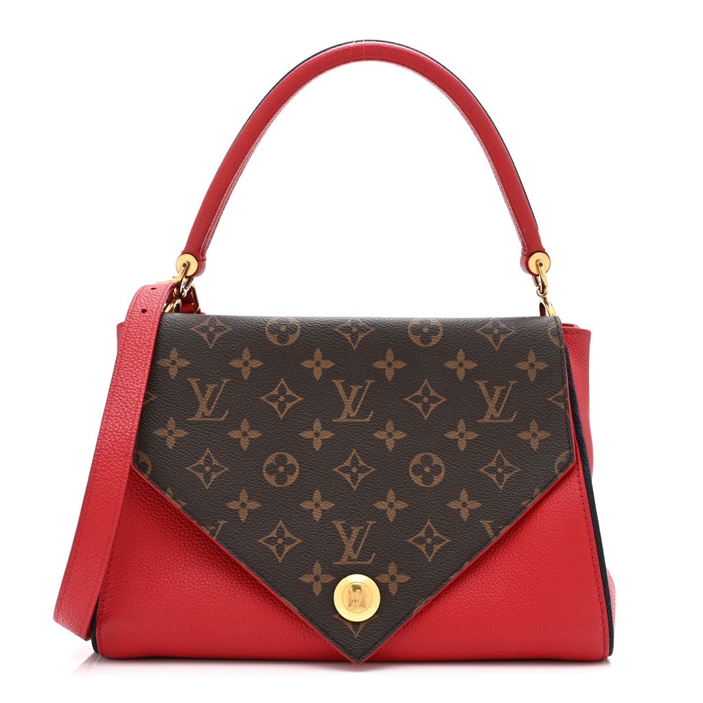 Louis Vuitton Grained Calfskin Monogram Double V Rubis