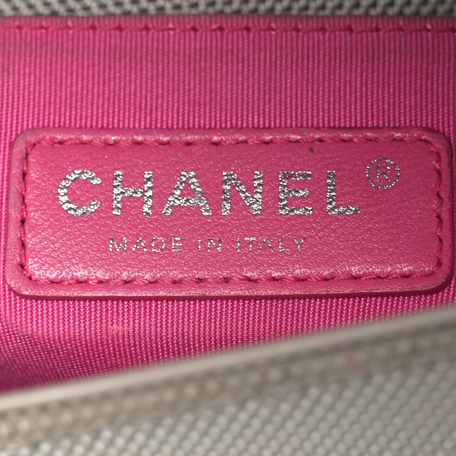 Chanel Canvas Quilted Medium Fluo Boy Flap Dark Grey Fuchsia Green