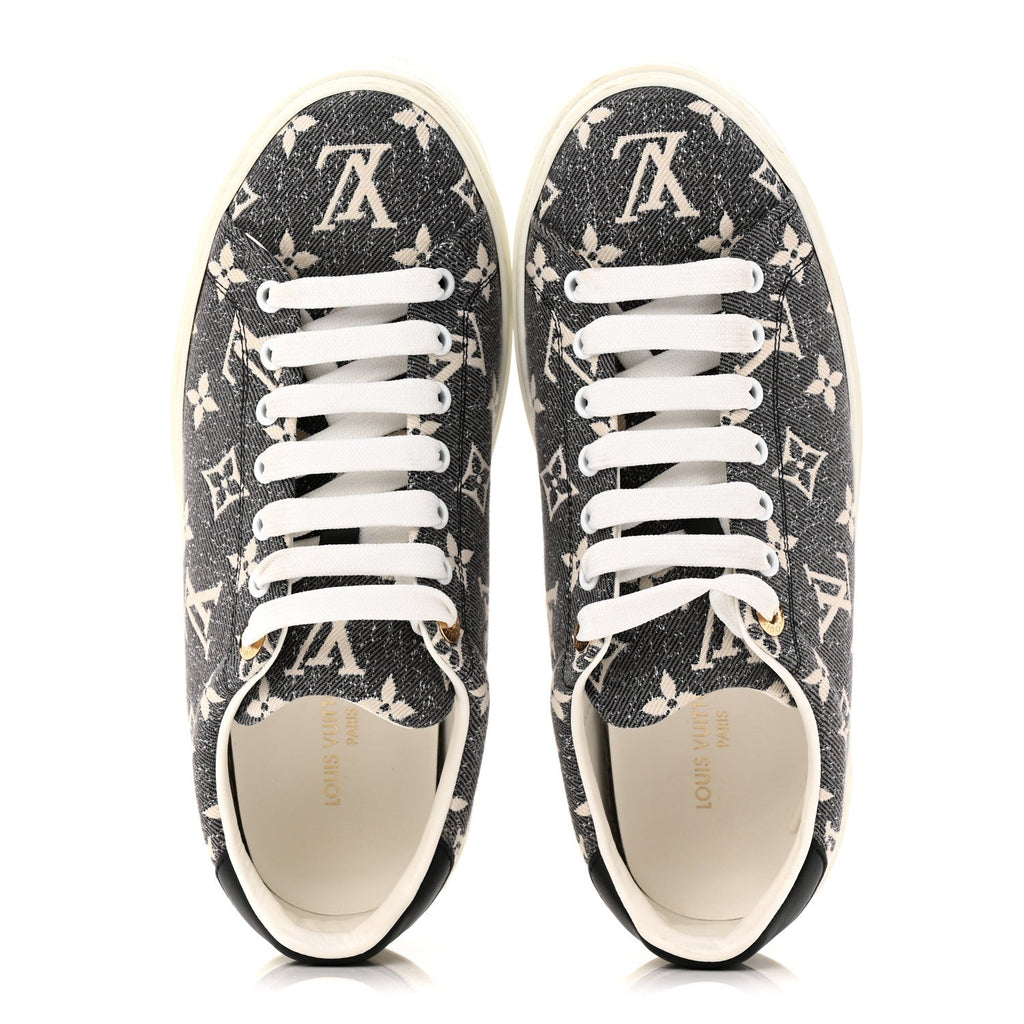 Louis Vuitton Denim Monogram Time Out Sneakers 39