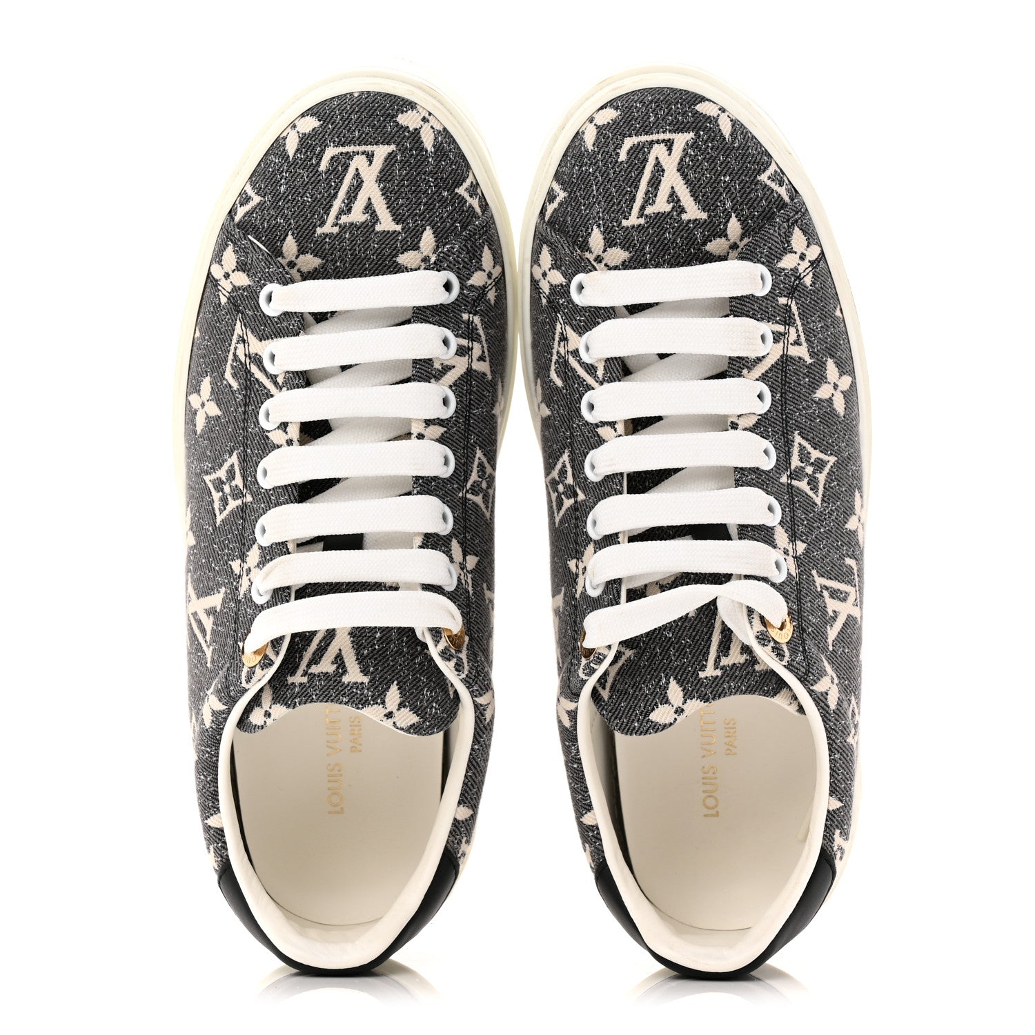 Louis Vuitton Denim Monogram Time Out Sneakers 39
